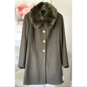 Shelli Segal | Wool Coat w/Faux Fur | XL (NWT)